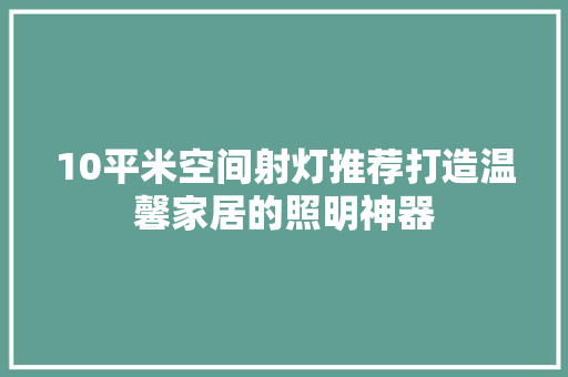 10平米空间射灯推荐打造温馨家居的照明神器  第1张