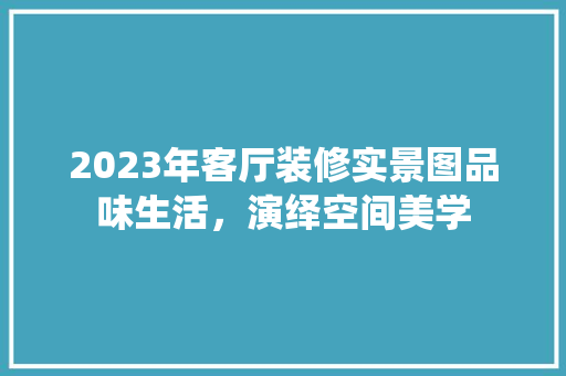 2023年客厅装修实景图品味生活，演绎空间美学