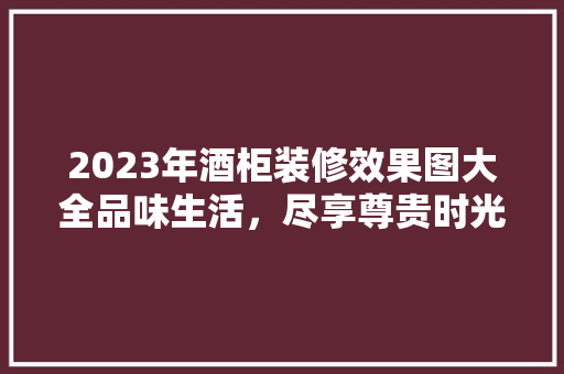 2023年酒柜装修效果图大全品味生活，尽享尊贵时光