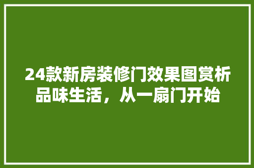 24款新房装修门效果图赏析品味生活，从一扇门开始