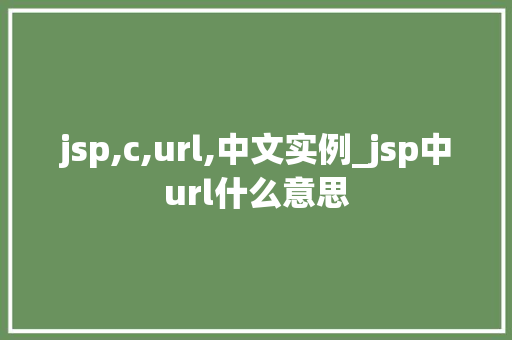 jsp,c,url,中文实例_jsp中url什么意思  第1张