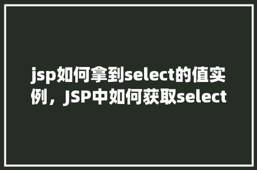 jsp如何拿到select的值实例，JSP中如何获取select元素的值实例