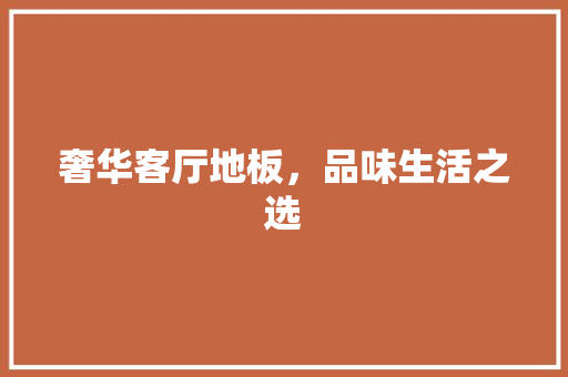 奢华客厅地板，品味生活之选