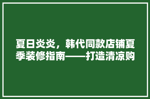 夏日炎炎，韩代同款店铺夏季装修指南——打造清凉购物空间  第1张