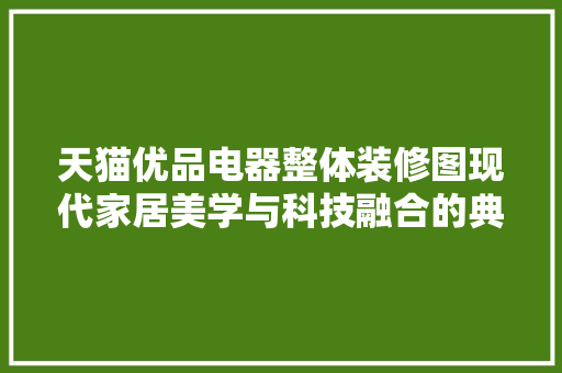 天猫优品电器整体装修图现代家居美学与科技融合的典范