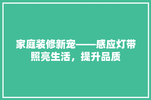 家庭装修新宠——感应灯带照亮生活，提升品质