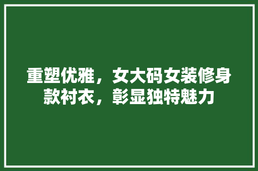 重塑优雅，女大码女装修身款衬衣，彰显独特魅力