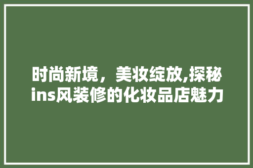 时尚新境，美妆绽放,探秘ins风装修的化妆品店魅力
