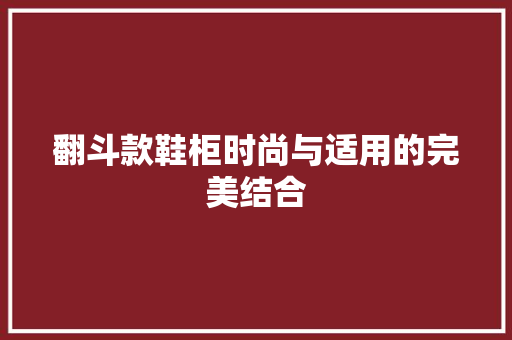 翻斗款鞋柜时尚与适用的完美结合
