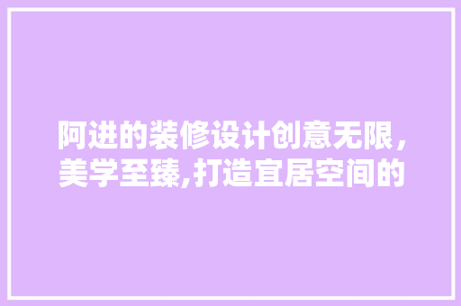 阿进的装修设计创意无限，美学至臻,打造宜居空间的完美艺术  第1张