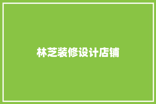 林芝装修设计店铺